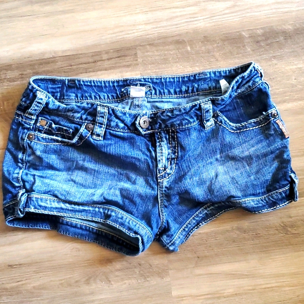 Silver Jean Shorts